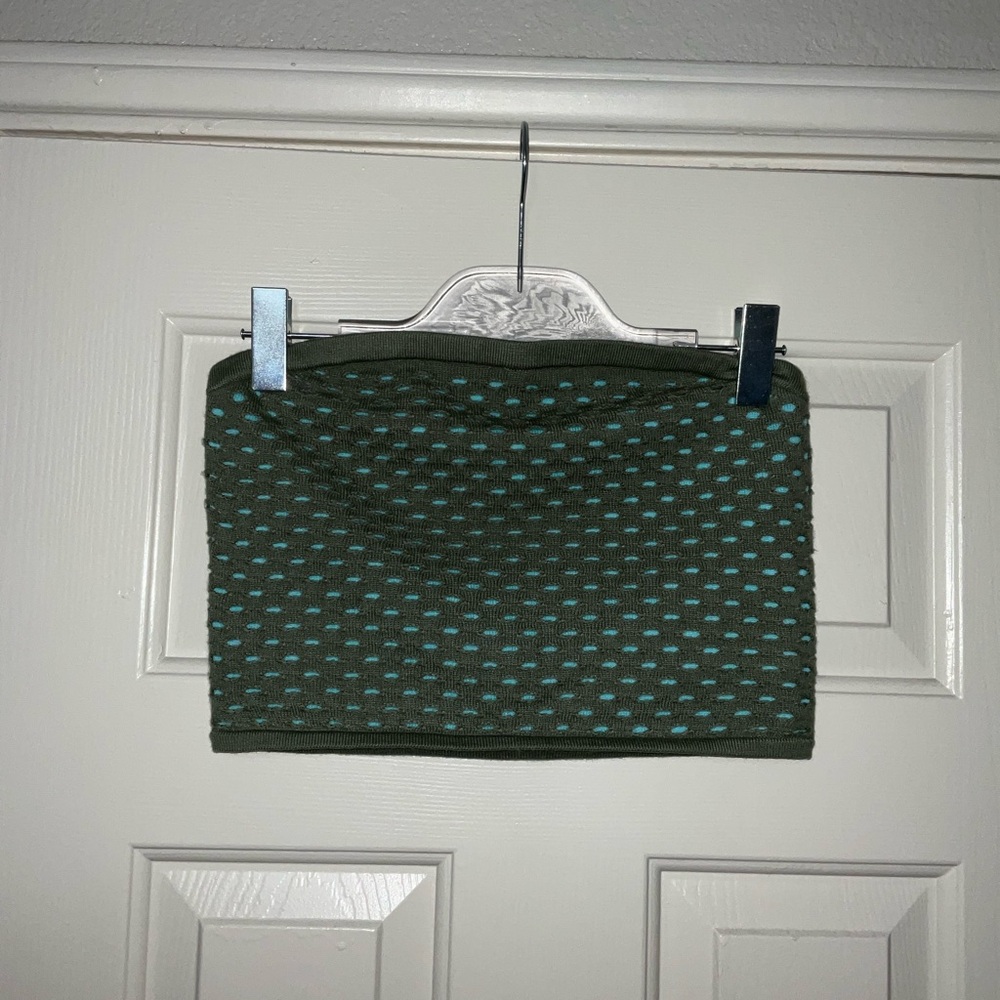 Green and Blue fishnet tube top